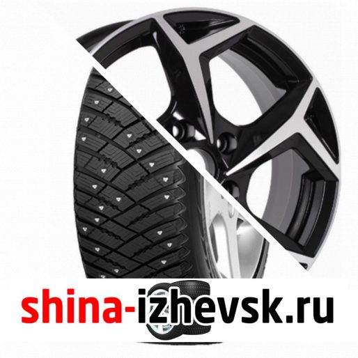 Колесо в сборе Goodyear Ultra Grip Ice Arctic 215/65 R16 T 98 + RST R066 6.5xR16 5×114.3 ET40 DIA60.1 Черный с алмазной проточкой в Ижевске